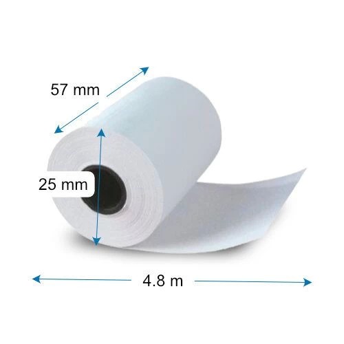 Hőpapír POS terminálhoz és Taxaméterhez 57 x 25 mm x 4,8 m