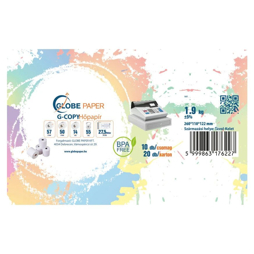 Dobozos kiszerelésű hőpapír csomagolása