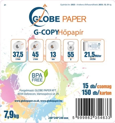 Csomagolás címke pénztárgép szalaghoz vonalkóddal