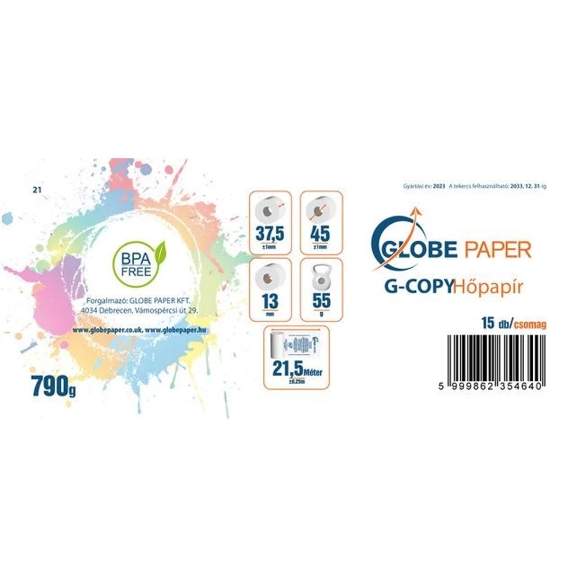 Csomagolás címke pénztárgép szalaghoz 15 db/csomag