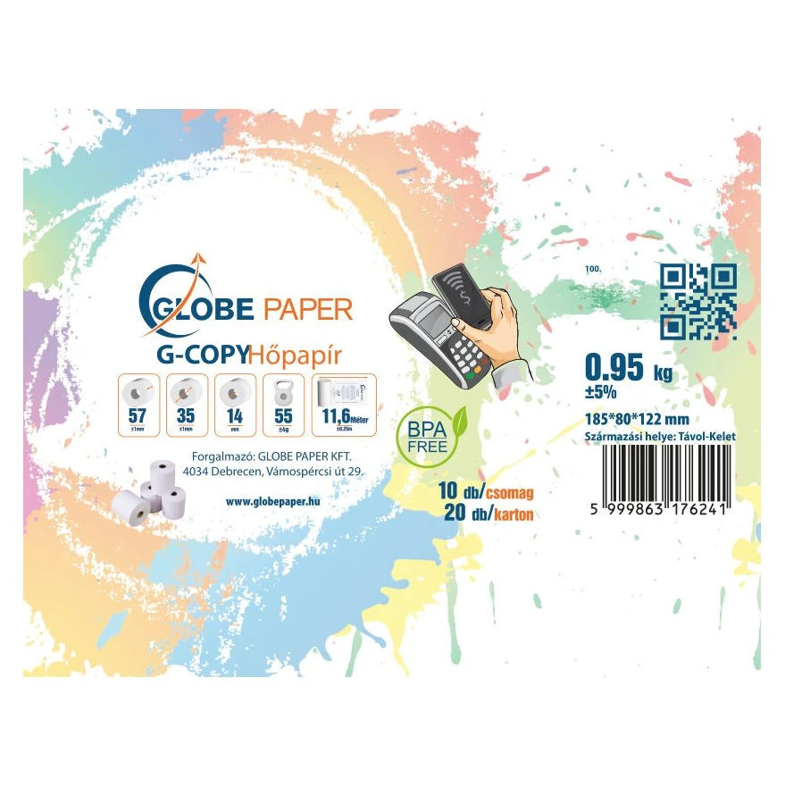 Hőpapír csomagolási címke 20 darabos kiszerelés