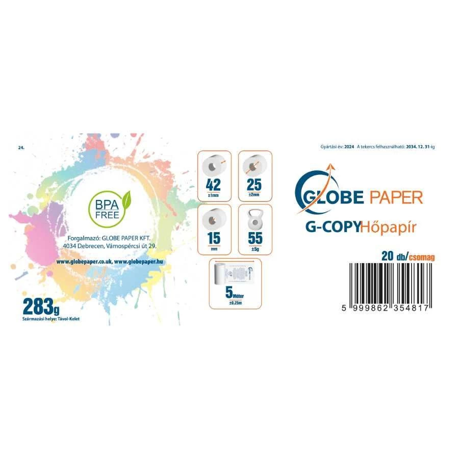 42 x 25 mm hőpapír csomagolás címke 20 db-os