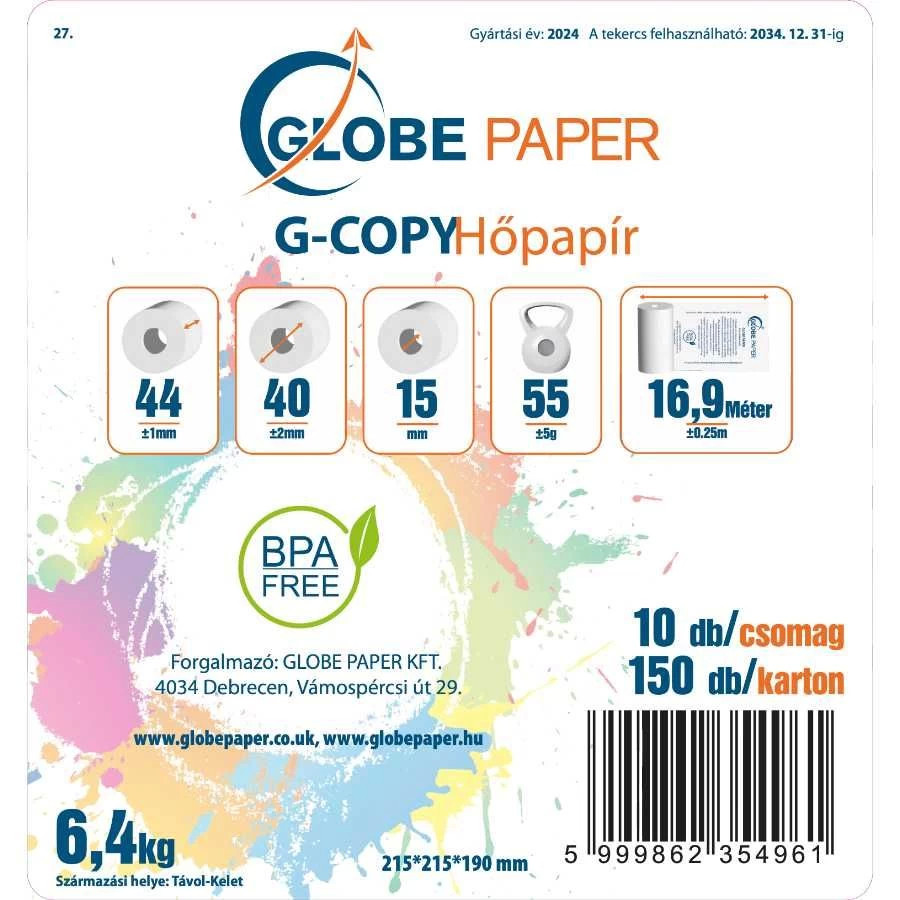 42 x 40 mm hőpapír csomagolás címkéje
