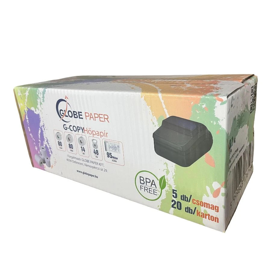 80 x 80 mm hőpapír dobozban